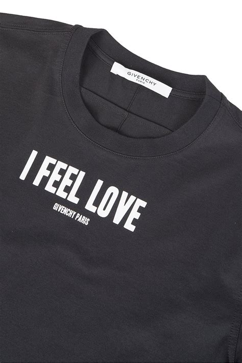 givenchy i feel love t shirt|Givenchy 'I Feel Love' Cotton Tee .